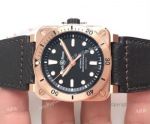 Replica Bell and Ross BR03-92 Diver Bronze Watch Rose Gold